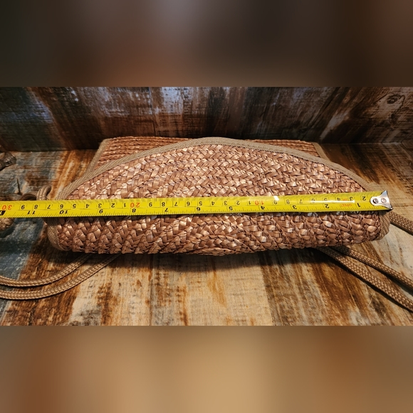 CROFT & BARROW Purse Straw Raffia Wicker Woven Boho Handbag Crossbody Clutch - Picture 5 of 7